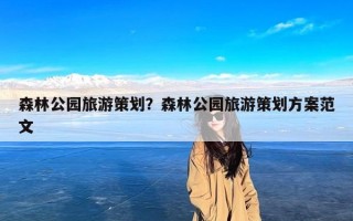 森林公园旅游策划？森林公园旅游策划方案范文