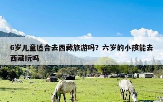 6岁儿童适合去西藏旅游吗？六岁的小孩能去西藏玩吗